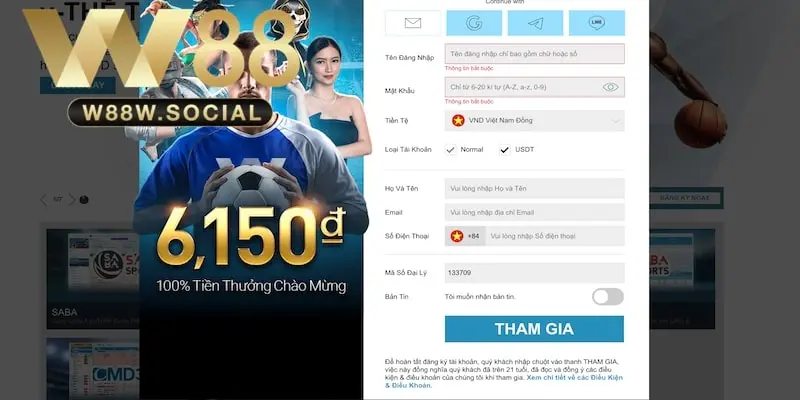 Đăng Ký W88 - Cách Thức Thao Tác Đơn Giản, Tiện Lợi Nhất 3 4 bước đăng ký W88 truyền thống