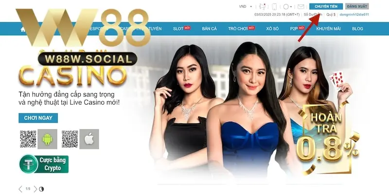 Nạp Tiền W88 - Các Bước Giao Dịch Gửi Điểm Thành Công 2 4 điều kiện cần khi nạp tiền W88